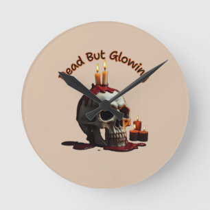 Dode Maar Glanzende Halloween Ronde Klok