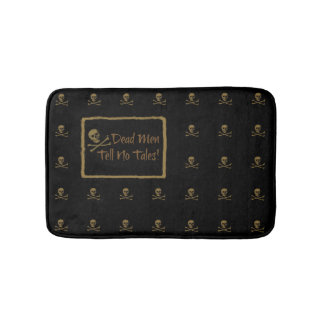 Dode Mannen vertellen geen testikels met schedel Badmat