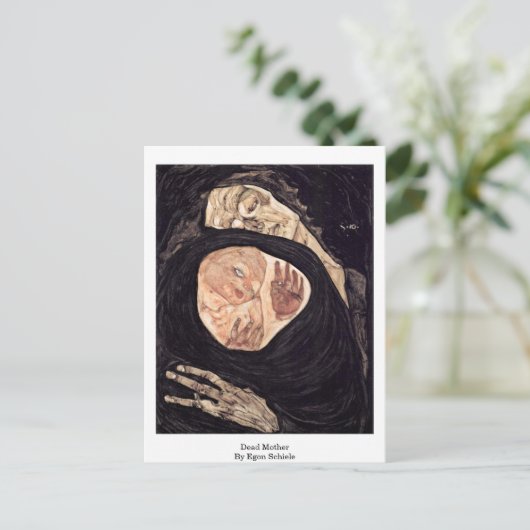 Dode moeder van Egon Schiele Briefkaart (Staand voorkant)