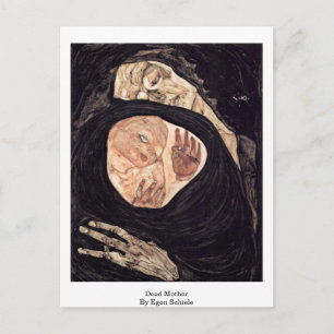 Dode moeder van Egon Schiele Briefkaart