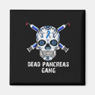 Dode pancreas Gang Skull Diabetes Awareness Magneet