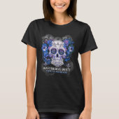 Dode pancreas Society Sugar Skull-diabetes T-shirt (Voorkant)