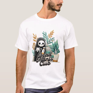 Dode Planten Club Schattige Skelet Kat Plantenverz T-shirt