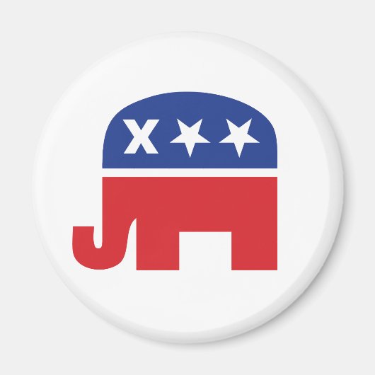 Dode Republikeinse Olifant Magneet (Voorkant)