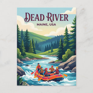 Dode Rivier Maine, VS, wildwatervaren Briefkaart