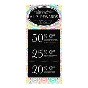 Dode schade - aangepaste saloncoupons reclamekaart