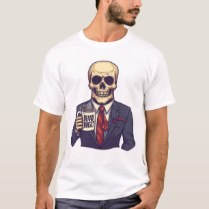 Dode schedel van binnen � Grappig werkdag skelet T-shirt