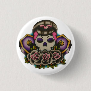 dode schoonheid ronde button 3,2 cm
