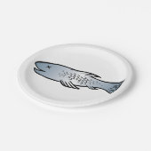 Dode vis papieren bordje (Gekanteld)