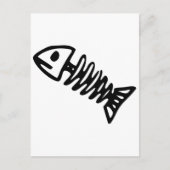 Dode visskelet Botten Briefkaart (Voorkant)