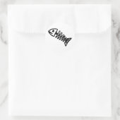 Dode visskelet Botten Ronde Sticker (Tas)