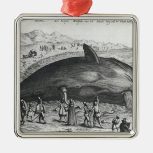 Dode walvis metalen ornament