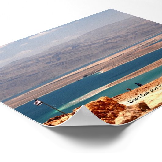 Dode Zee en Jordanië van Masada, ... Poster (Hoek)