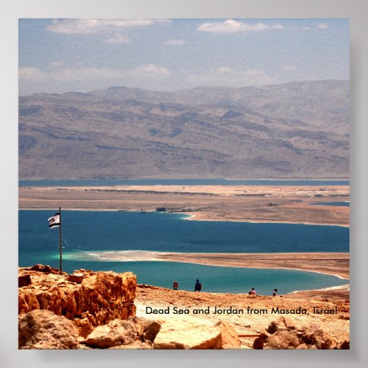 Dode Zee en Jordanië van Masada, ... Poster (Voorkant)