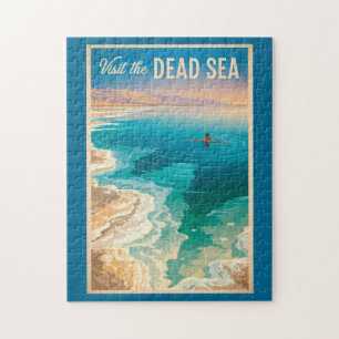 Dode Zee Illustratie Reis Kunst Vintage Legpuzzel
