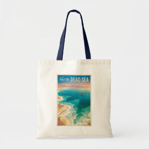Dode Zee Illustratie Reis Kunst Vintage Tote Bag