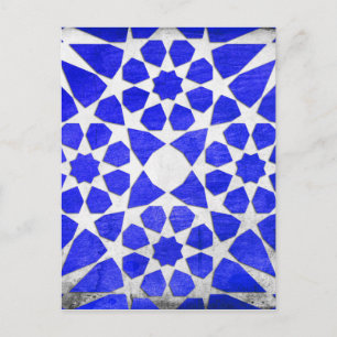 Dodecagon en Octagon Geometric Turkey Tile Pattern Briefkaart