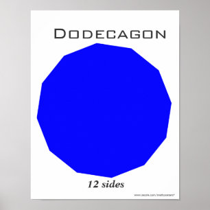 Dodecagon-Poster van veelhoek Poster