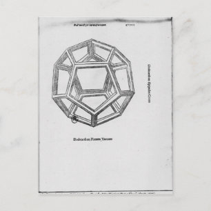 Dodecahedron, uit "De Divina Proportione" Briefkaart