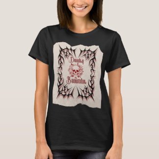 Dodelijk mooi – Gotisch schedel bloemendesign T-shirt