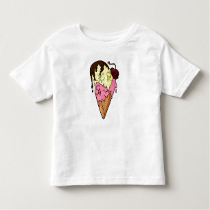 Dodelijk Sweet Strawberry n' Banana Skull Ice Crea Kinder Shirts