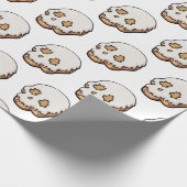 Dodelijk zoete schedel donut cadeaupapier (Hoek)