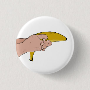 Dodelijke banaan ronde button 3,2 cm