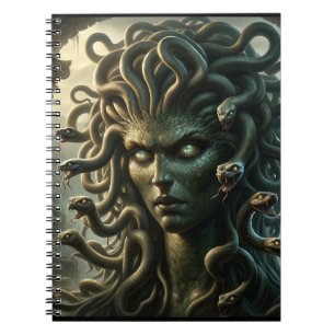 Dodelijke blik van Medusa met slangenhoofd Notitieboek