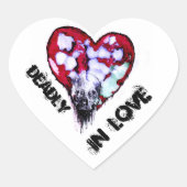 Dodelijke liefde hart sticker (Voorkant)