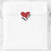 Dodelijke liefde hart sticker (Tas)