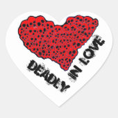Dodelijke liefde hart sticker (Voorkant)