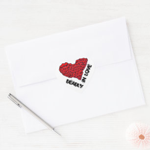 Dodelijke liefde hart sticker