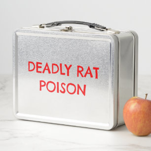 Dodelijke Rat Poison Funny Horror Metal Lunchbox