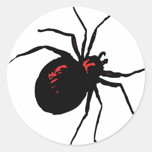 dodelijke spin ronde sticker (Voorkant)