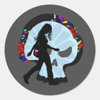 Dodelijke stijl ronde sticker