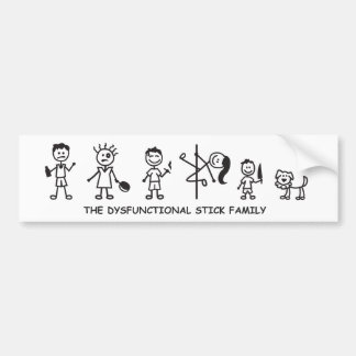 Dodemsticker uit de familie van disfunctionele sti bumpersticker