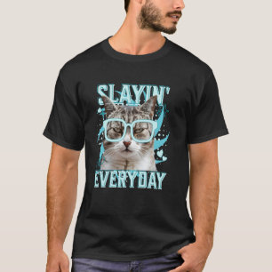 Doden van elke dag grappige kat Aesthetic Y2K Meme T-shirt