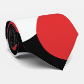 Doden van zwarte, witte en rode poka stropdas (Opgerold)