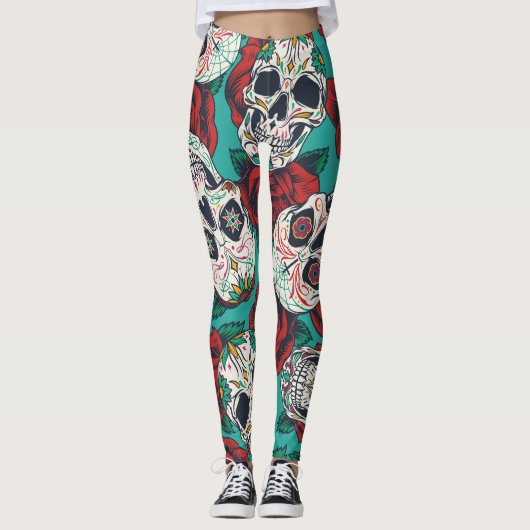 Dodendag in Mexico:  Calaveras Leggings (Voorkant)