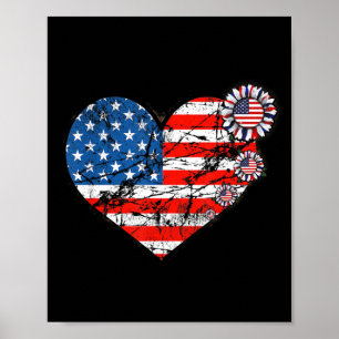 Dodenherdenking 4 juli Patriottisch Hart Onafhanke Poster