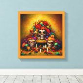 Dodenherdenking Offrendas 1 Canvas Afdruk (Insitu (Houten vloer))