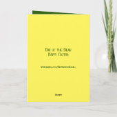 Dodenherstdag Gelukkige Cactus Op Maat Gemaakt Kaart (Achterkant)