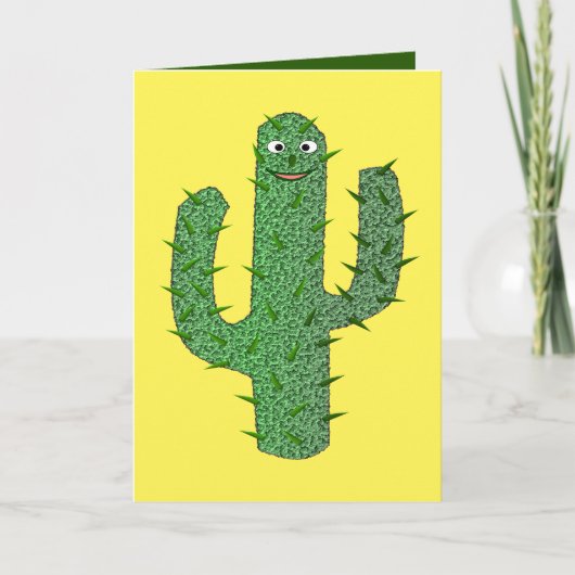 Dodenherstdag Gelukkige Cactus Op Maat Gemaakt Kaart (Voorkant)