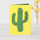 Dodenherstdag Gelukkige Cactus Op Maat Gemaakt Kaart (Gele Bloem)
