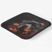 Dodenkarton Rottweiler Papieren Bordje (Gebogen)