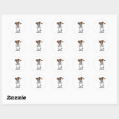 Dodg fox terrier Dog Ronde Sticker (Vel)