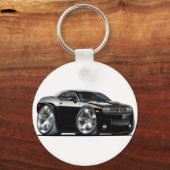 Dodge Challenger Black Car Sleutelhanger (Voorkant)