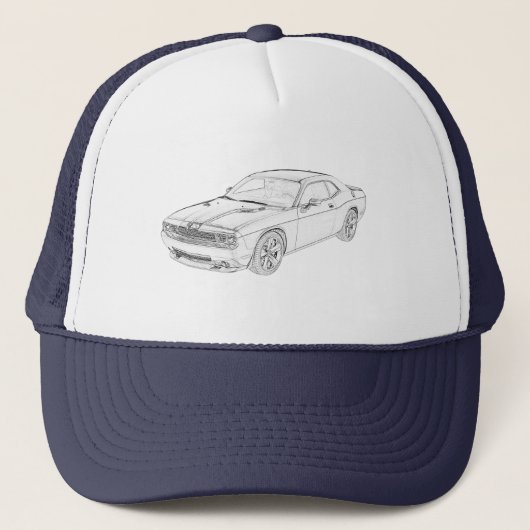 Dodge Challenger Classic Mopar  Muscar Trucker Pet (Voorkant)