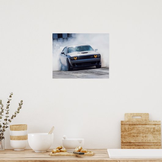 Dodge Challenger Hellcat Poster (Keuken)