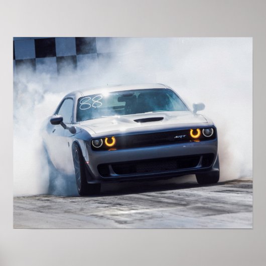 Dodge Challenger Hellcat Poster (Voorkant)